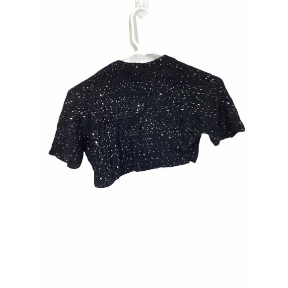 George Sequined Black Shrug Sweater Medium 7-8 - Picture 4 of 5